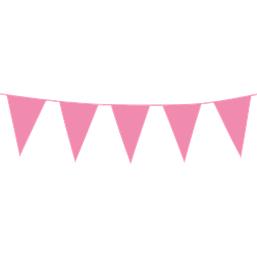 Flagbanner - Pink - Mellem - 10 meter