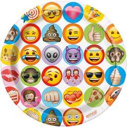 EmojiEmoji Paptallerkener 21 cm 8 styk