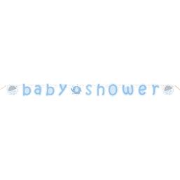 BannereBaby shower blå elefant Pap Banner 160 cm