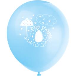 Balloner LatexLyseblå elefant Balloner Baby shower 30 cm 8 styk