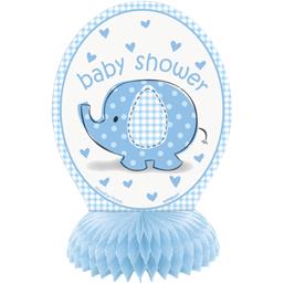 HoneycombsBlå elefant Honeycomb Baby shower 15 cm 4 styk