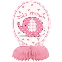 HoneycombsLyserød elefant Honeycomb Baby shower 15 cm 4 styk