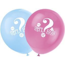 Girl or Boy Balloner 30 cm 8 styk