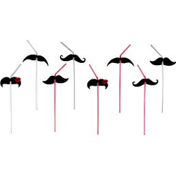 Moustache Sugerør 8 styk