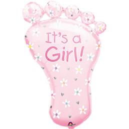 Balloner FolieIt's a Girl Fod Folie ballon 58 x 82 cm