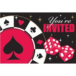 Casino Invitationer 8 styk
