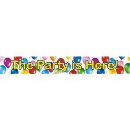 Ballon TemaThe party is here! Banner 13 x 90 cm 3 styk