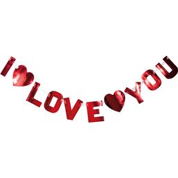 ValentinI LOVE YOU Hjerte Banner 17 x 220 cm