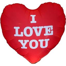 ValentinHjerte ballon med LED lys I love you 62 cm