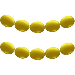 Guld metallic Link balloner 26 cm 100 styk