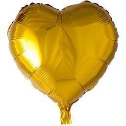 DiverseGuld Hjerte Folie ballon 46 cm
