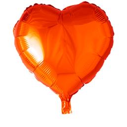 Orange Hjerte Folie ballon 46 cm