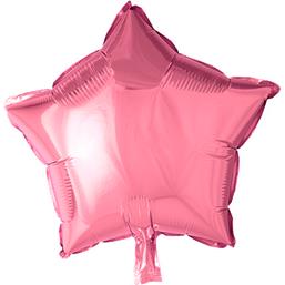 Lyserød Stjerne Folie Ballon 46 cm