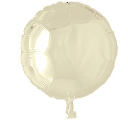 Creme Rund Folie Ballon 46 cm