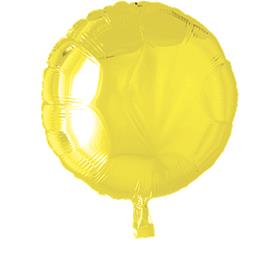 Gul Rund Folie Ballon 46 cm
