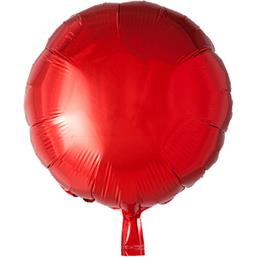 Diverse: Rød Rund Folie Ballon 46 cm