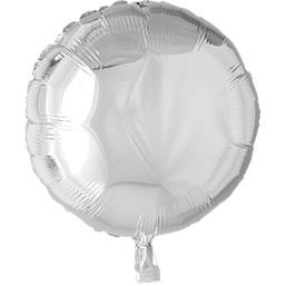 Sølv Rund Folie Ballon 46 cm
