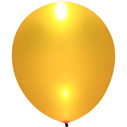 Guld LED balloner 25 cm 5 styk