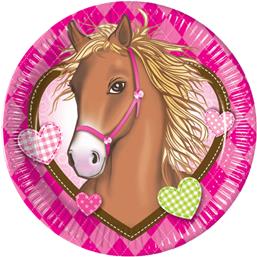 HesteLovely Horse paptallerkener 8 styk 23 cm