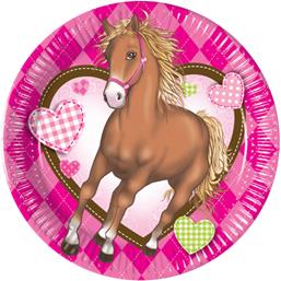 HesteLovely Horse paptallerkener 20 cm 8 styk