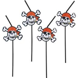 PiraterJolly Roger sugerør 8 styk