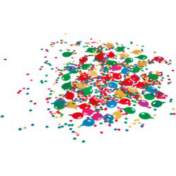 Ballon konfetti i flere farver