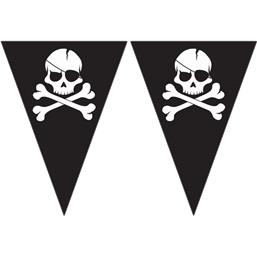 Pirat flagbanner med dødningehoveder