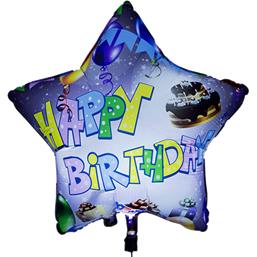 Fødselsdag PigeHappy birthday ballon med LED lys 62 cm