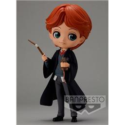 Harry PotterRon Weasley with Scabbers Q Posket Mini Figure 14 cm