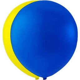 Blå/Gul Balloner (Svenske farver) 26 cm 10 styk