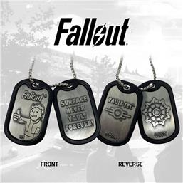 Fallout Logo Dog Tags with ball chain