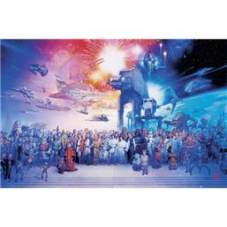 Star WarsComplete Cast Art plakat