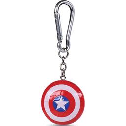 Captain America Shield Nøglering 4 cm
