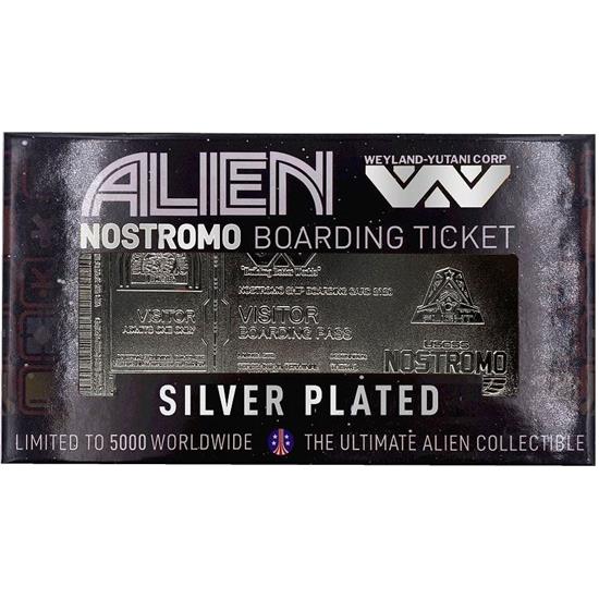 Alien: Nostromo Ticket (silver plated) Replica Limited Edition
