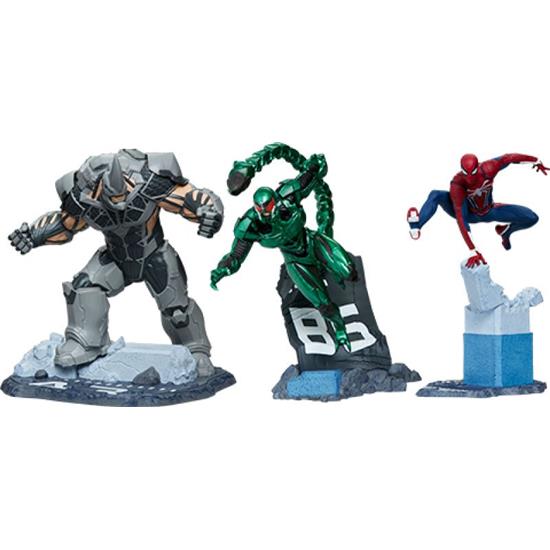 Spider-Man: Spider-Man, Rhino & Scorpion Statuer 1/12 17 cm