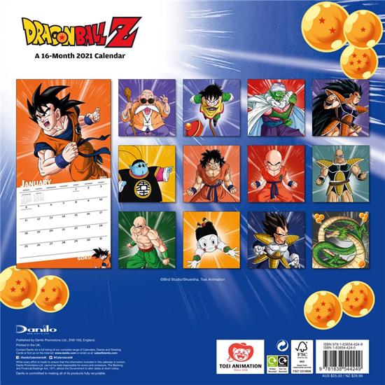 Dragon Ball: Dragon Ball Z Kalender 2021