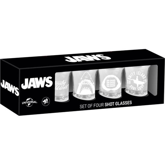 Jaws - Dødens Gab: Jaws Logo & Symbols Shotglas 4-Pack
