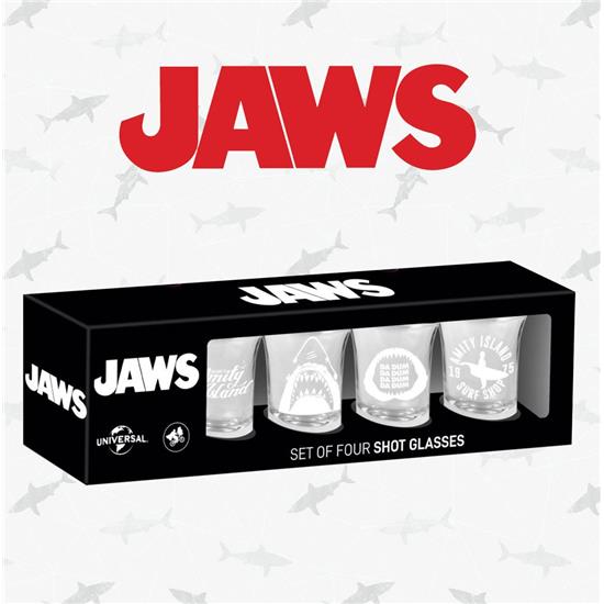Jaws - Dødens Gab: Jaws Logo & Symbols Shotglas 4-Pack