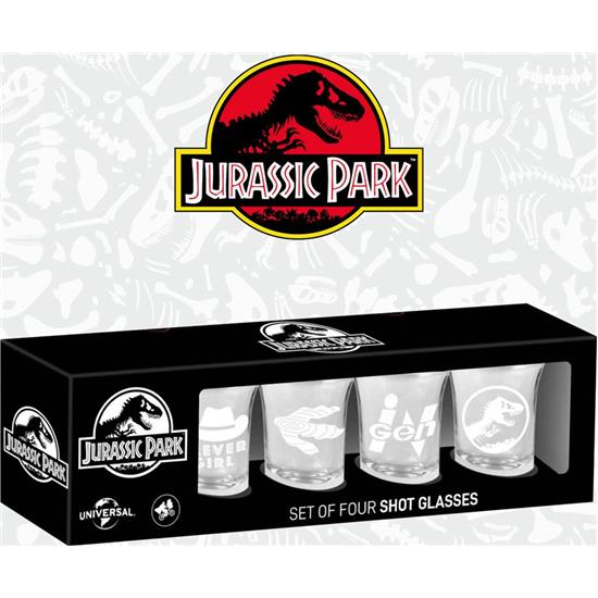 Jurassic Park & World: Jurassic Park Logo & Symbols Shotglas 4-Pack