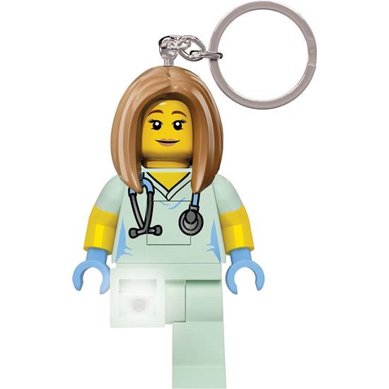 Lego: LEGO Sygeplejerske Nøglering med Lys 6 cm