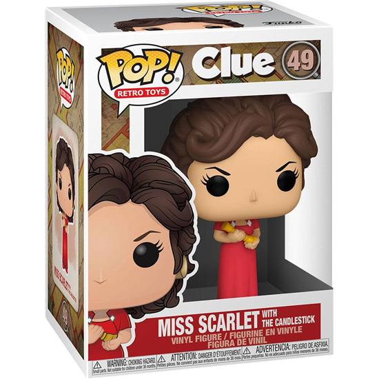 Clue: Miss Scarlet w/Candlestick POP! Movies Vinyl Figur (#49)