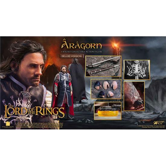 Lord Of The Rings: Aragorn Deluxe Version Real Master Series Action Figur 1/8 23 cm