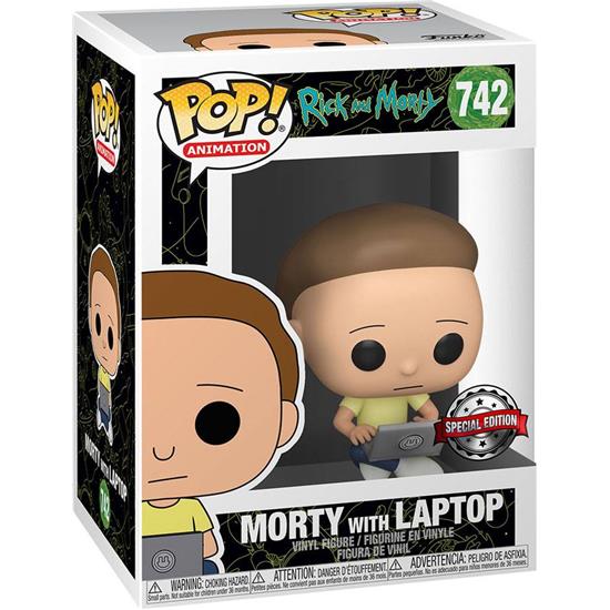 Rick and Morty: Morty w/Laptop POP! Animation Vinyl Figur (#742)