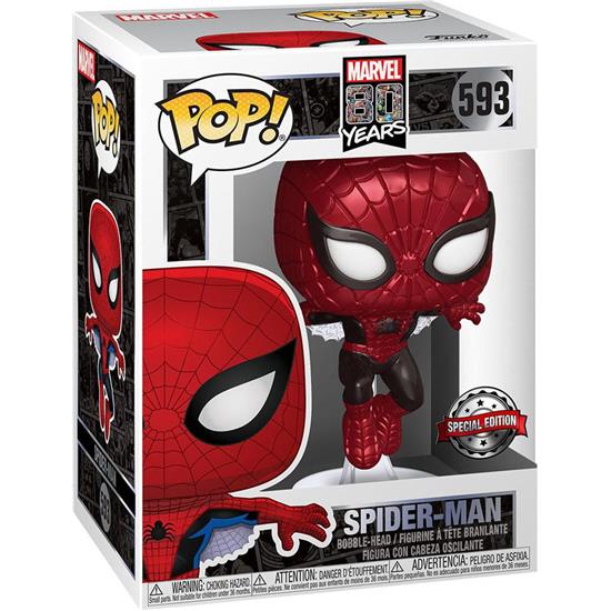Spider-Man: Spider-Man (Metallic First Appearance) POP! Vinyl Figur (#593)