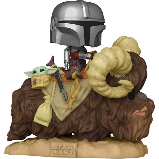 Star Wars: The Mandalorian on Bantha with Child in Bag POP! Deluxe Vinyl Figur