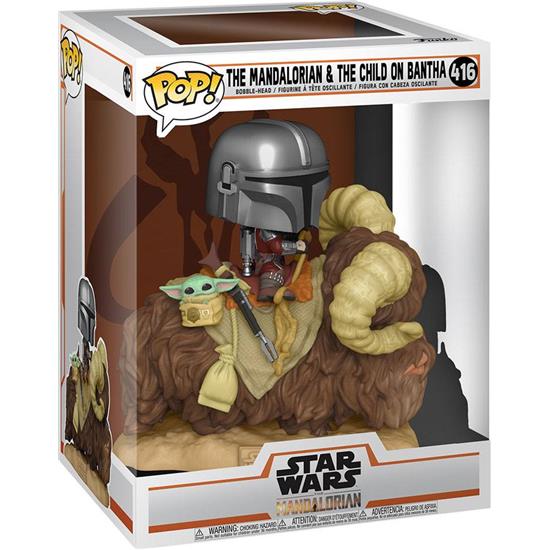 Star Wars: The Mandalorian on Bantha with Child in Bag POP! Deluxe Vinyl Figur