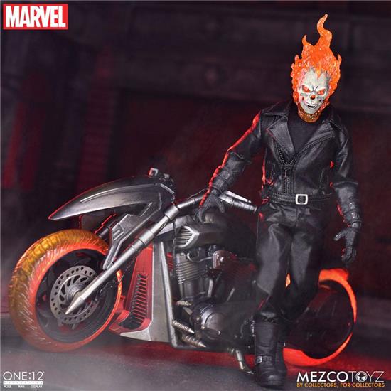 Ghost Rider: Ghost Rider Action Figure on Hell Cycle with Sound & Light Up 1/12