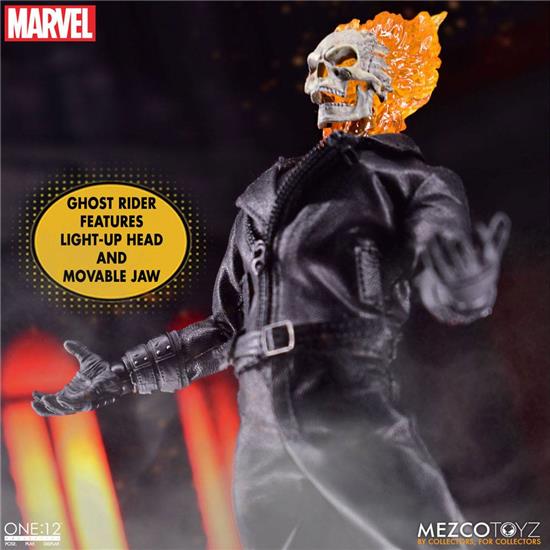 Ghost Rider: Ghost Rider Action Figure on Hell Cycle with Sound & Light Up 1/12
