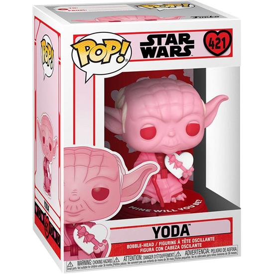 Star Wars: Yoda w/Heart POP! Valentines Vinyl Figur (#421)