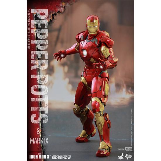 Iron Man: Iron Man Mark IX & Pepper Potts Movie Masterpiece Action Figur sæt 1/6 Skala